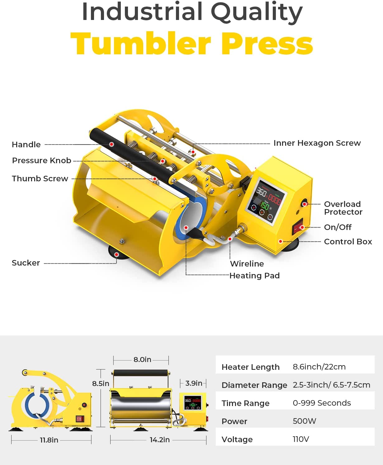 Tumbler Press Machine, Heat Press Machine for Tumbler Cup Printing CH1924 -  Colorking Heat Press Machine Co., LTD.